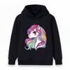 Kids Boys Girls Pullover Hoodie, Cute Cartoon Rainbow Unicorn Printed Long Sleeve Casual Hooded Sweatshirt for Children Daily Wear Party Streetwear To