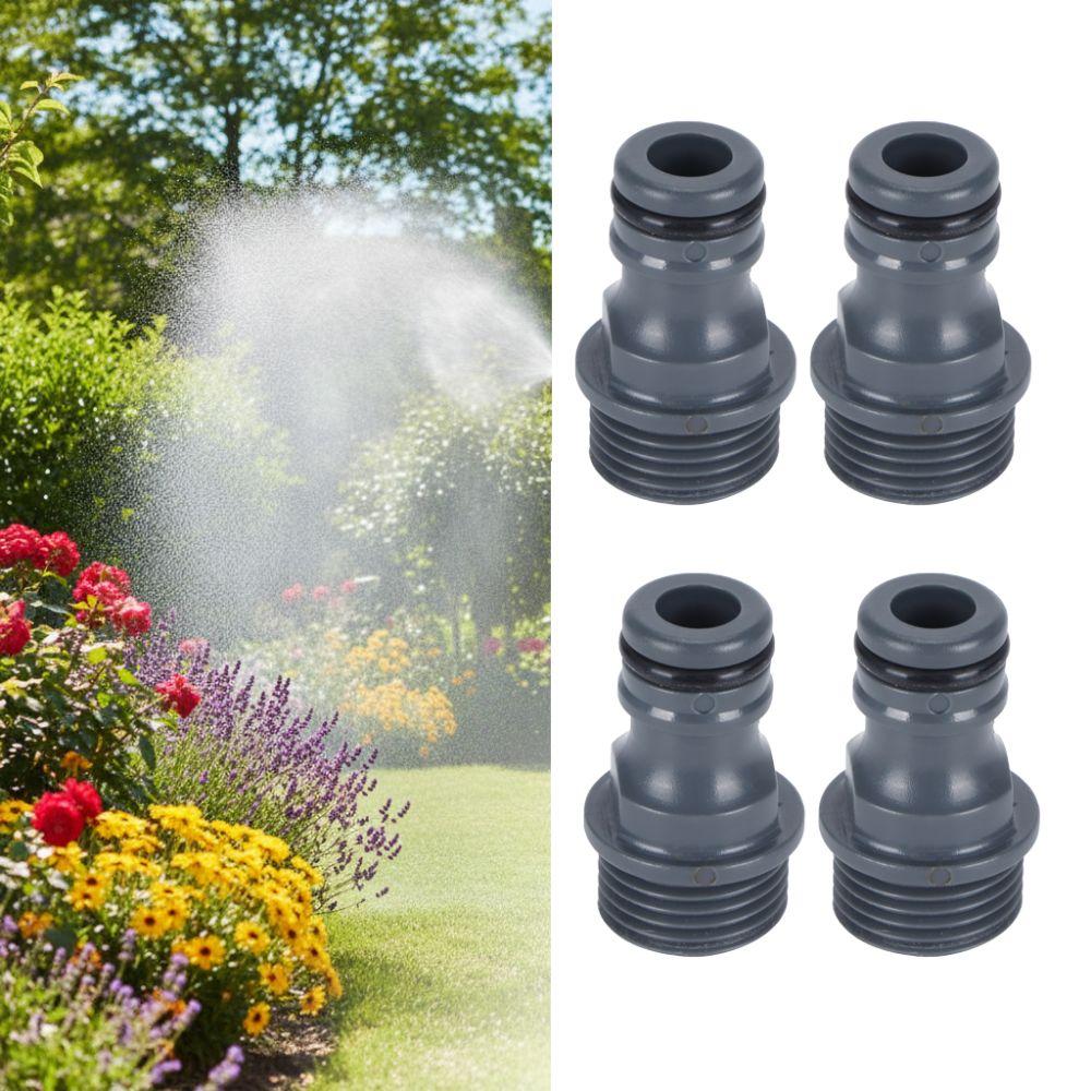 4PCS Plastic Garden Hose Nipple Quick Release G1/2 Male Thread Connector  Water Hose Connection