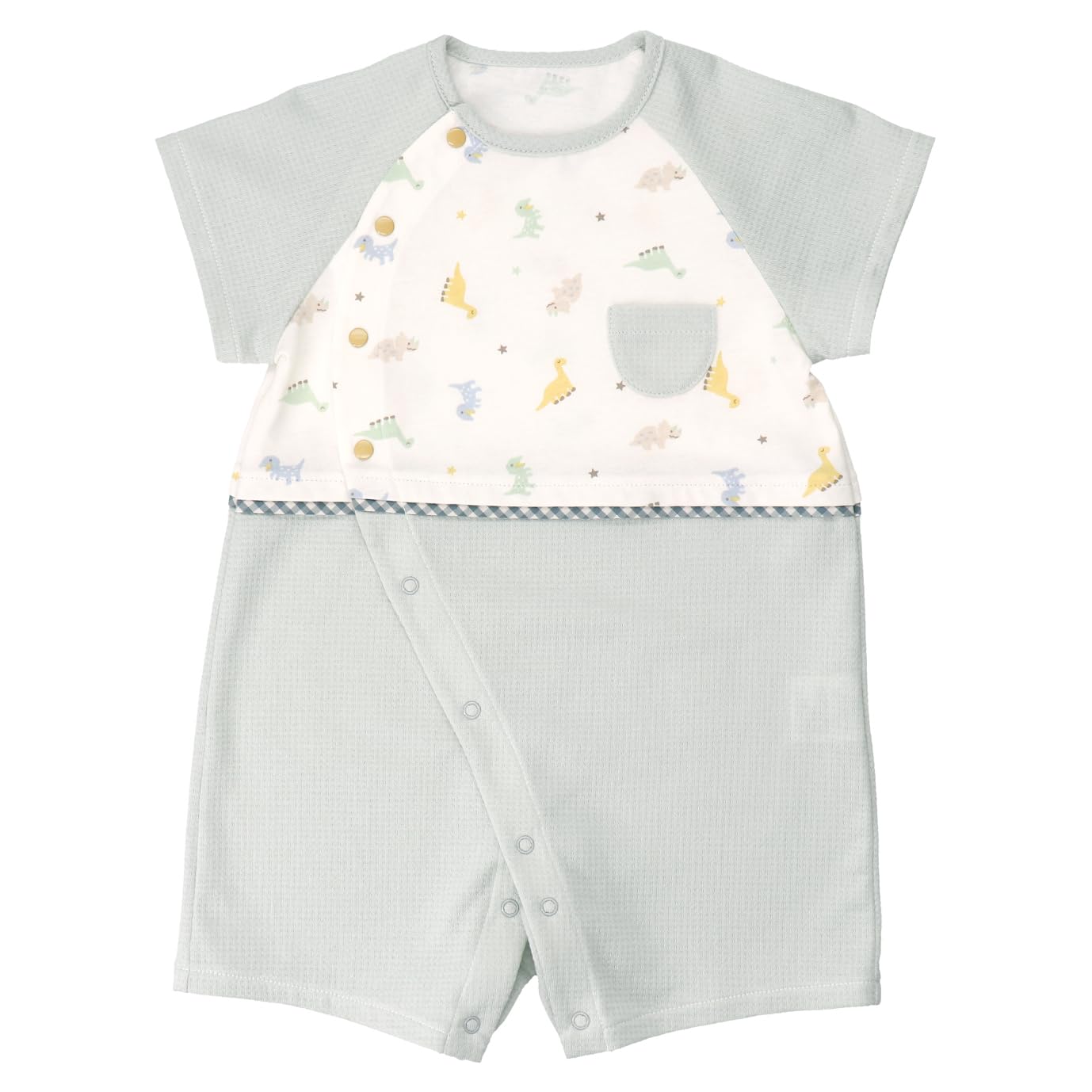 

Комбинезон с коротким рукавом 70 Kyoryu Сделано в Японии [Baby Castle] зелёный