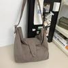 Student Messenger Bag Solid Color Crossbody Bag Men Canvas Bag Women's Large Capacity Commuter Shoulder Bag