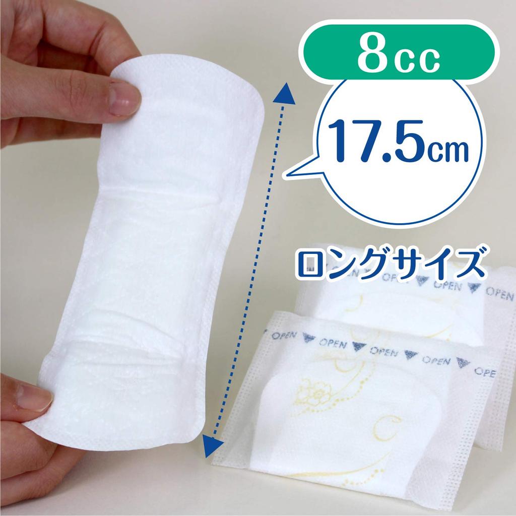 Nippon Paper Poise Smooth Skin Panty Liner 8cc Long 32 Sheets Unscented Care of Vaginal Discharge and 17.5cm (For Moisture)