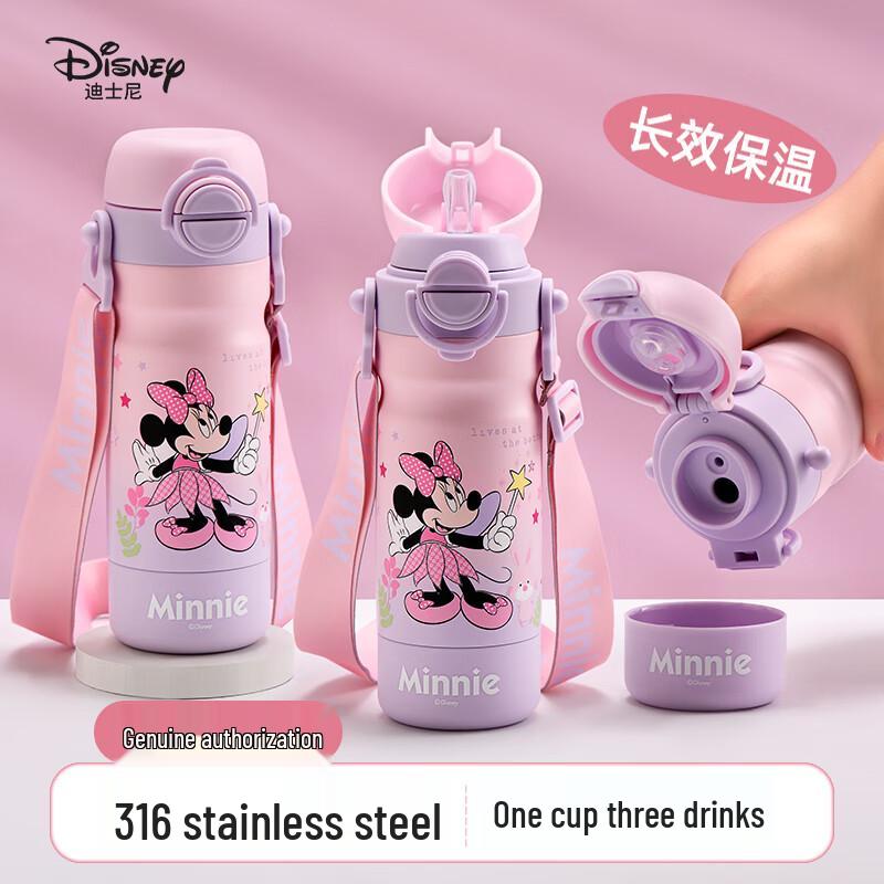 Disney 316SS Kids Triple-Drink Insulated Water Bottle, 500ML