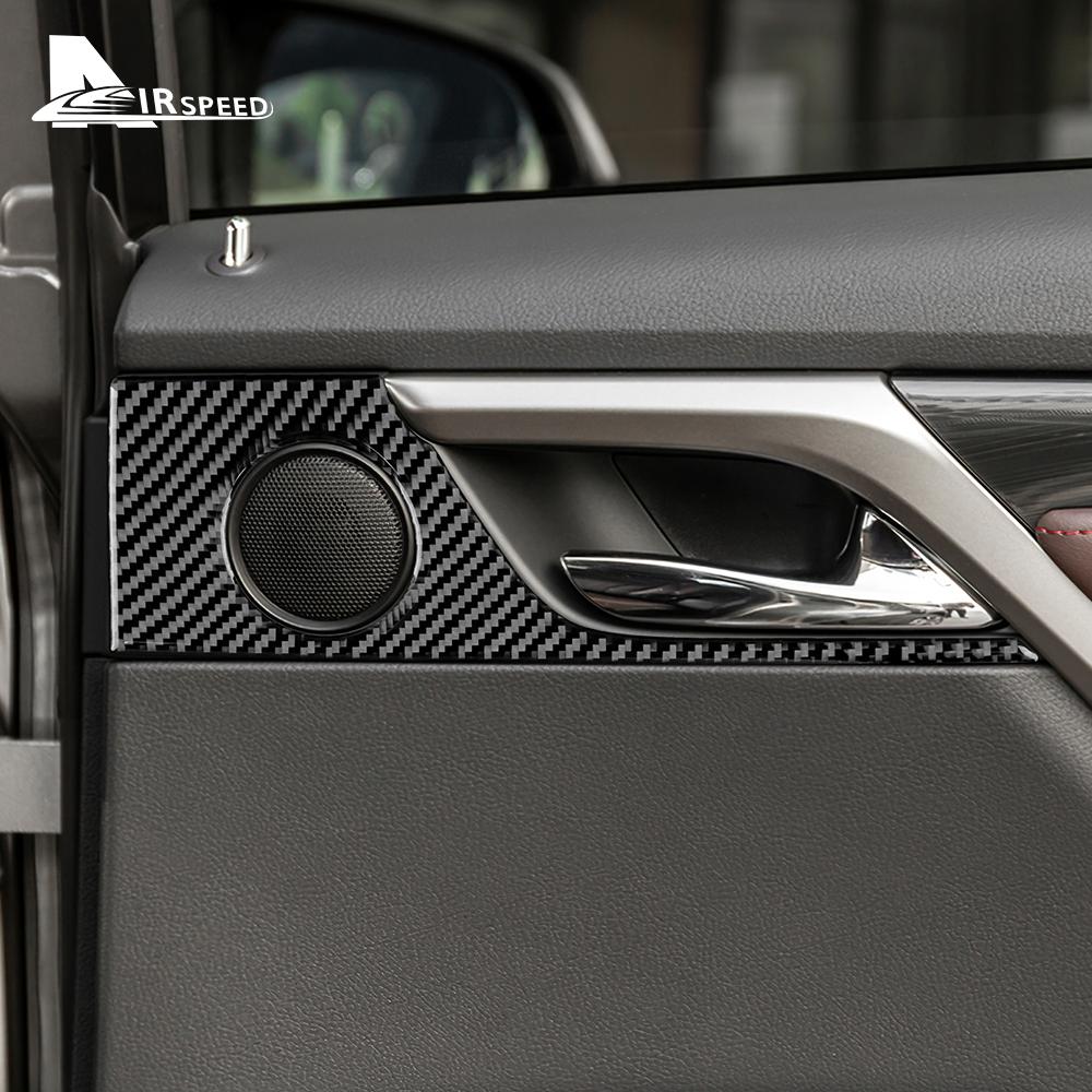 Real Carbon Fiber Sticker For Lexus RX350 RXH450 2016- Car Inside Rear Door Handle Interior Trim Styling