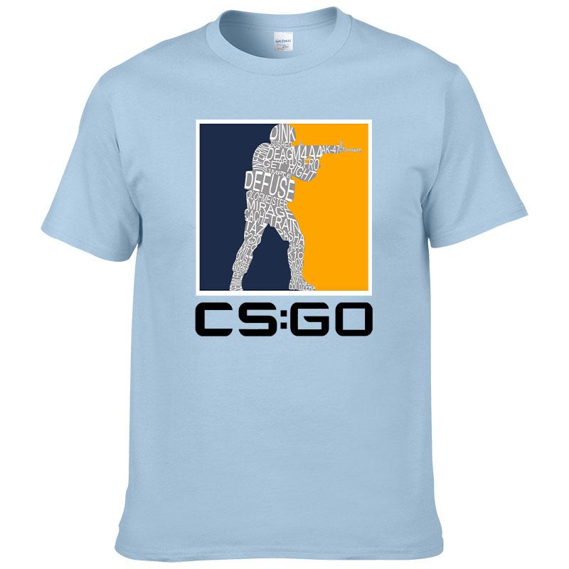 Counter Strike O Neck TShirt CSGO Blood Youth Shooting Pure Cotton Original T Shirt Men Tops Fashion Hot Sale17 cs go
