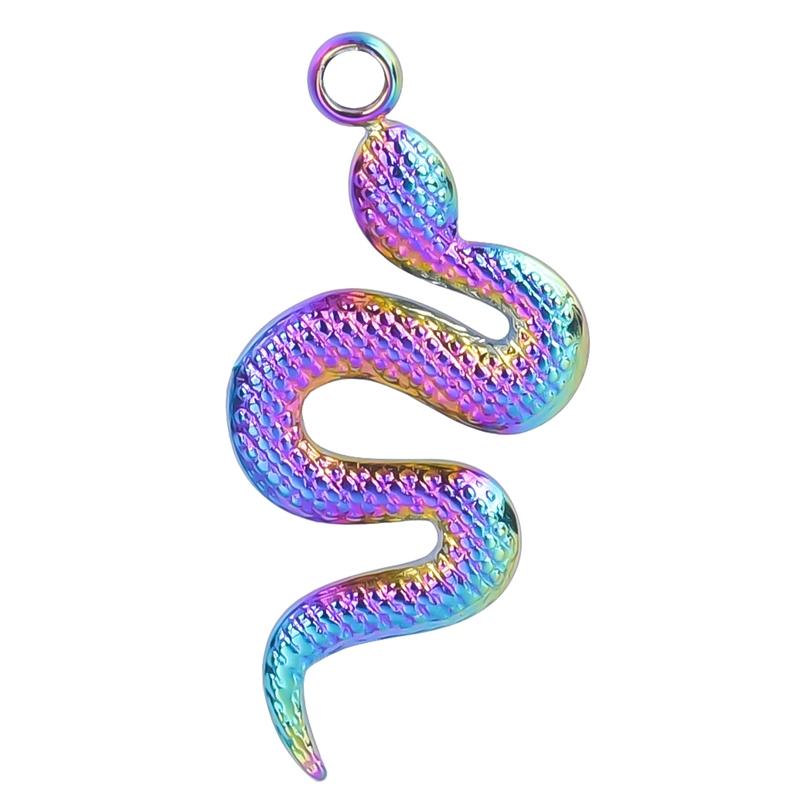 Different Style 3pcs Serpent Charm Stainless Steel Pendant Snake Pendant Charms For Jewelry Making Supplies Animal Punk Material