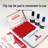 Tampon encreur rapide Shield Rouge pour empreintes digitales et manuelles, Fourniture de bureau portable.