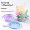Popular Silicone Foldable Macaron Pet Bowl - Compact Outdoor Water & Food Dish for Dogs