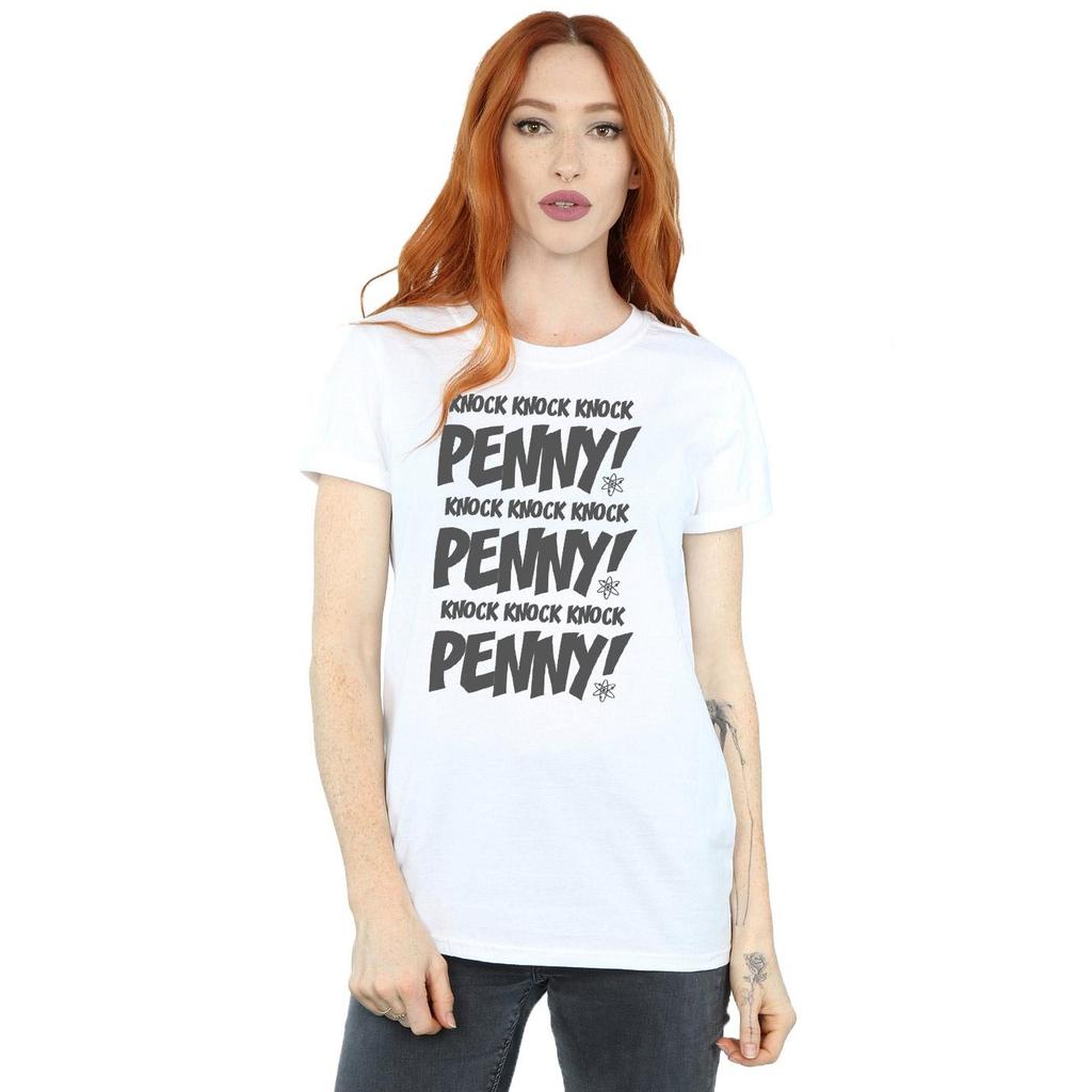 The Big Bang Theory Womens/Ladies Knock Knock Penny Cotton Boyfriend T-Shirt