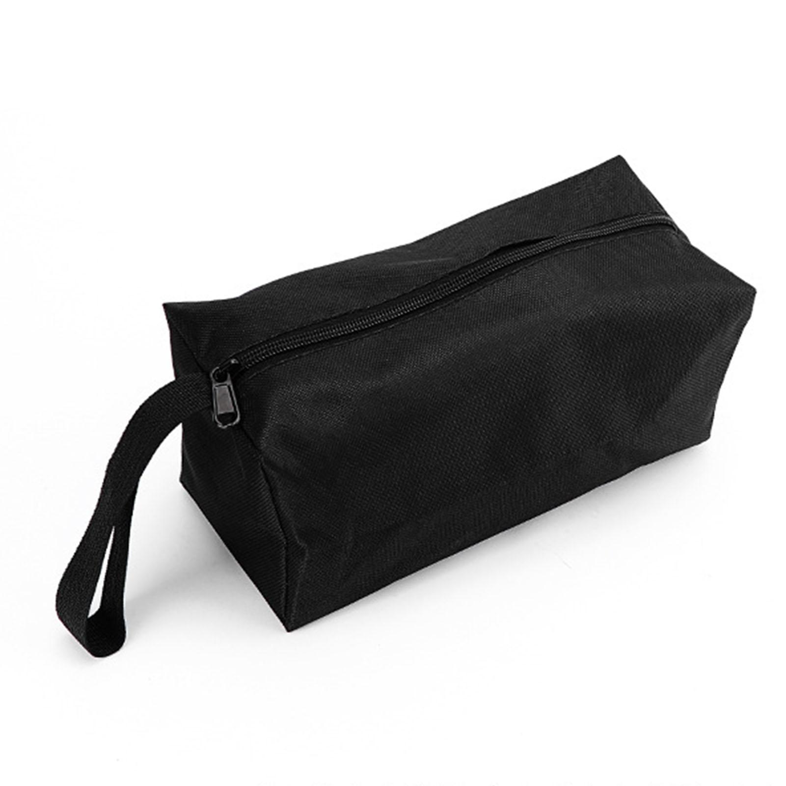 Black Multi-Purpose Oxford Cloth Zipper Tool Bag Portable Wide Opening Tool Pouch For Storage чёрный