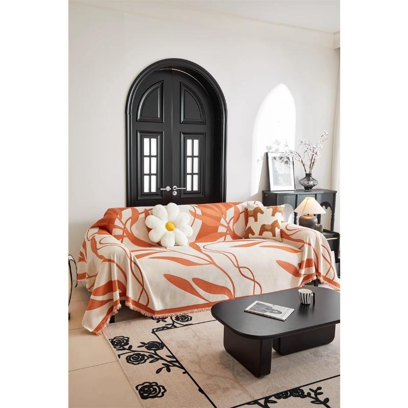 Geometric Abstract Modern Style Simple Chenille Thickened Non-Slip Sofa Cover Sofa Cover Cloth Cover Cover a Piece of Full Cover Cloth