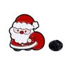Holiday Enamel Lapel Pins Christmas Cartoon Brooch, Santa Claus Elk Snowman Tree Badge Pin, Alloy Festive Badges Bags Scarves Clothes Decorative