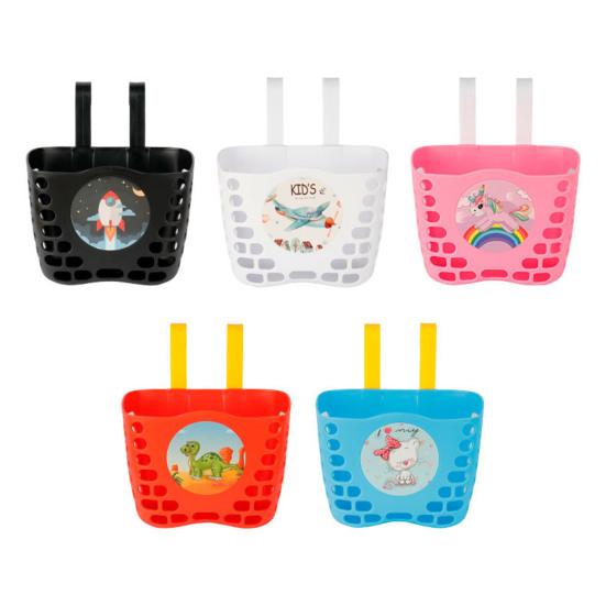 Bike Basket Hollow Out Thickened Hook Mounted DIY Sticker Stable Replacement Plastic Universal