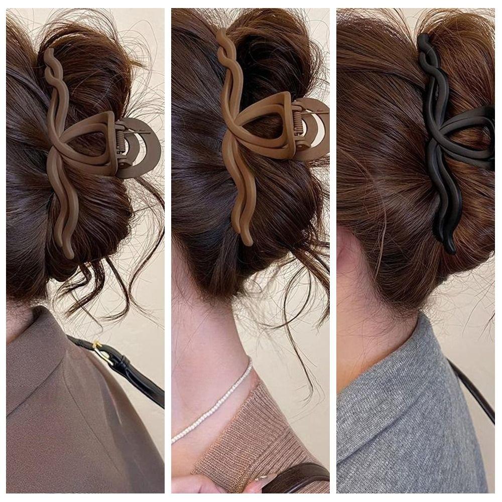 Acrylic Wave Cross Hair Claw Hair Accessories Headwear Vintage Shark Clip  Women