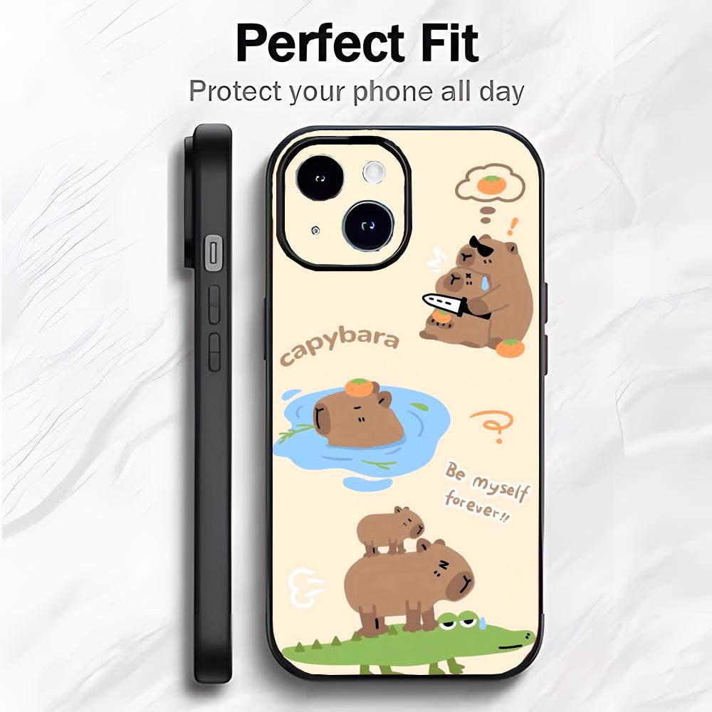 

Lovely Cool Cute C-Capybara Phone Case Phone Case Soft Packaging Lightweight For iPhone17 16 15 14 13ProMax iphone12promax