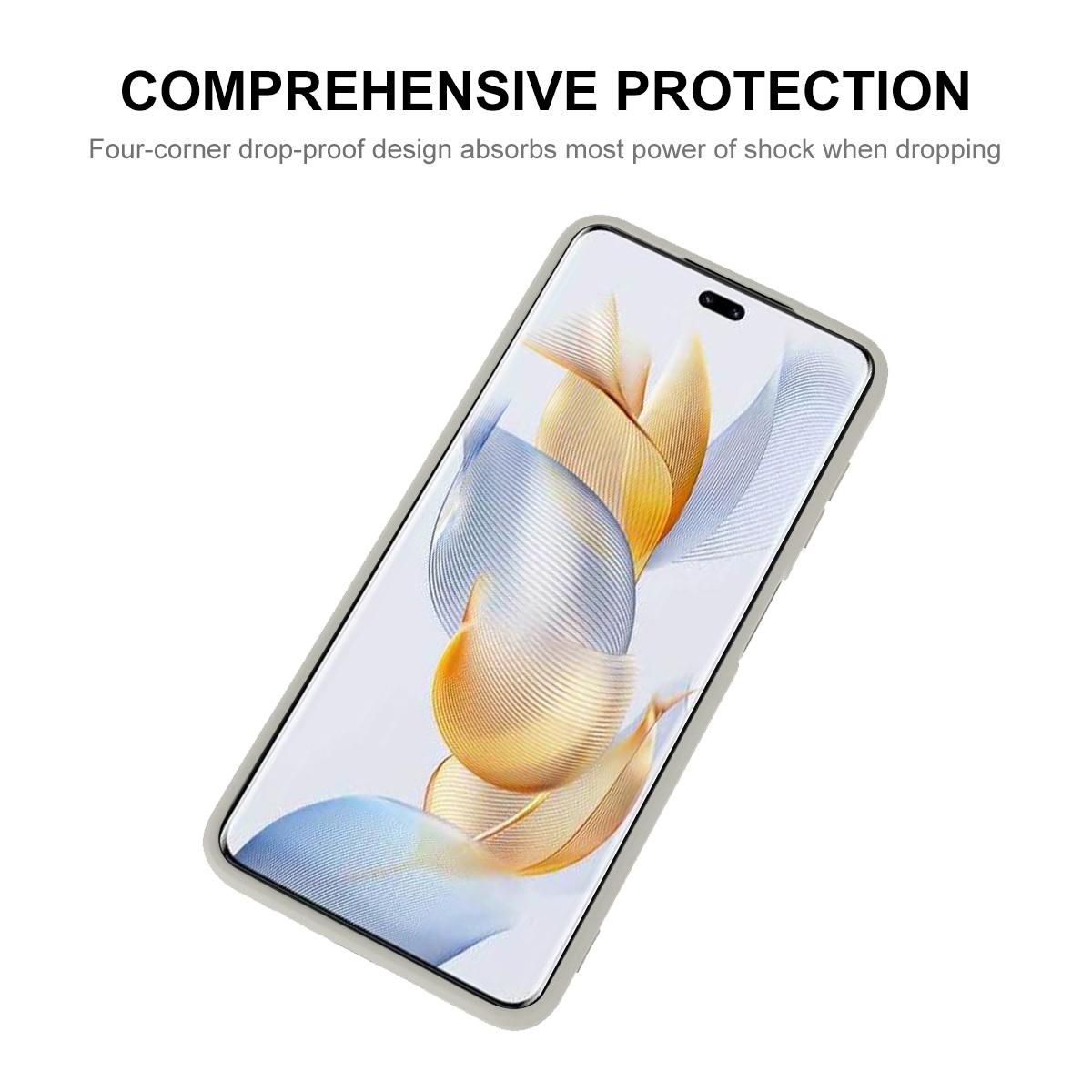 

ENKAY HAT PRINCE For Honor 90 Precise Cutout Liquid Silicone Phone Case Straight Edge Phone Cover Black