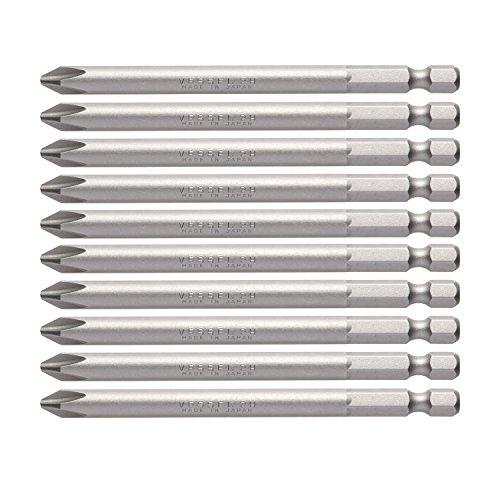 

Vessel Screwdriver Bit, B35 + 2 x 100 mm, Hardness H, Set of 10, For Air and Electric Drivers ZP