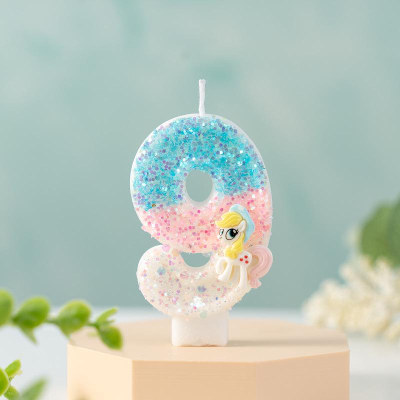 

Мультяшные Креативные Сделай Сам Атмосфера Вечеринки по Случаю Дня Рождения Цифровая Свеча 0-9 Декоративные Украшения Поделки 9