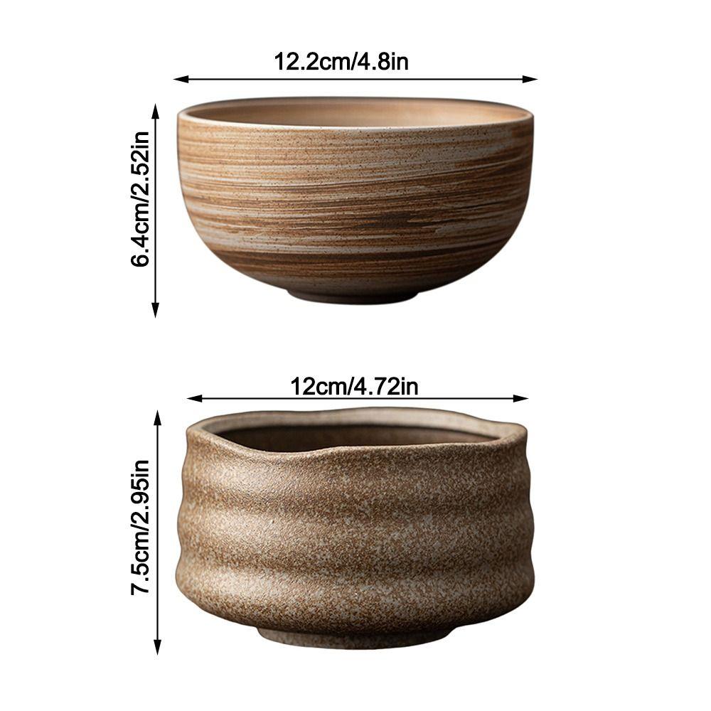 Smooth Matcha Bowl Ceramic Tea Salad Soup Bowl Traditional Tea-Making Tool  for Tea Set Accessories