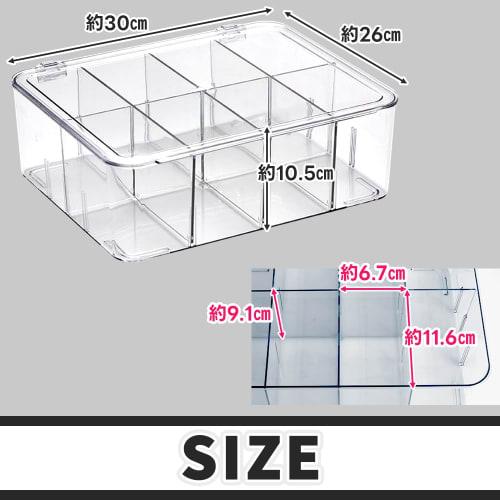 Trading Card Storage Case, Deck Management, Waterproof, Dustproof, Large Capacity, PSA Loader Compatible, Removable Dividers, Clear Color