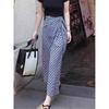 Cotton Blend Plaid Midi Skirt With High Waist For Summer Casual Wear
