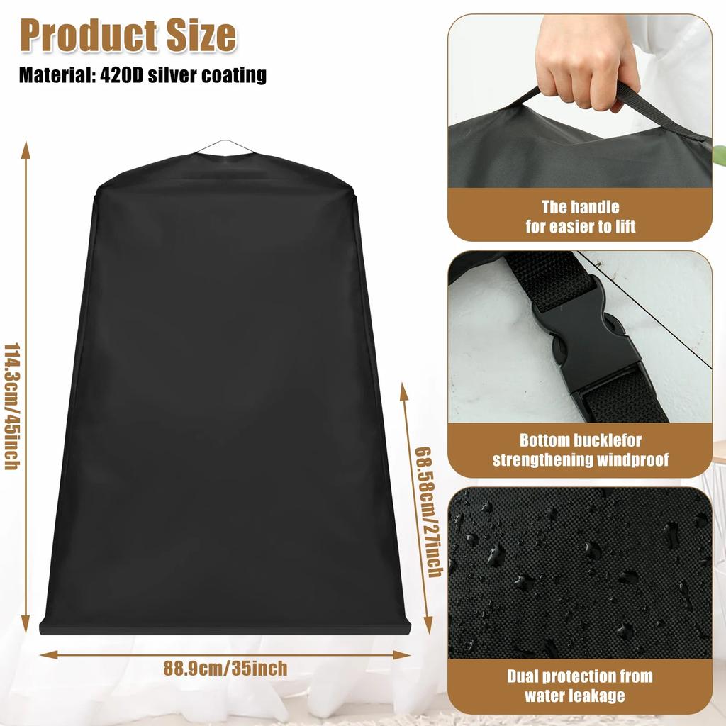 Pizza Oven Cover for Ninja OO101 Woodfire 8-in-1 Outdoor Pizza Oven Oxford Cloth Waterproof Dustproof Covers BBQ Acssories