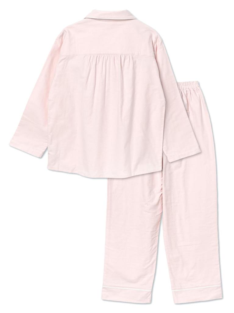 Long Top and Large Loose Pants Soothing Embroidered Genuine Absorbent [repose Time] Women's Open-front Pajamas, 100% Cotton, Sleeves, Bottom, Size,