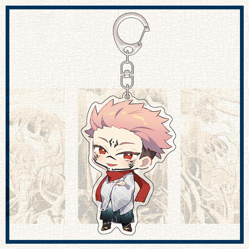Anime Jujutsu Kaisen Keychain Gojo Satoru Fushiguro Megumi Kawaii Keychains Pendant Anime Peripheral Gift
