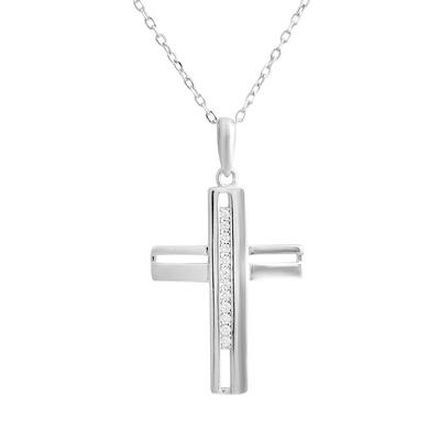 Silver Necklace with Cubic Zirkonia (2143819)
