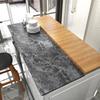 VEELIKE Marmor Tapetenaufkleber, Dick, Schwarz, Marmor-Look Tapete, Abziehbar, Schneidebogen, Innenraumfolie, Stein-Look, 40cm x 900cm, Einfache Anbringung