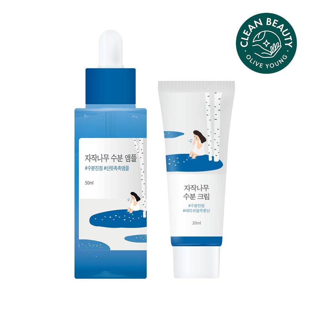 ROUND LAB Birkensaft Feuchtigkeitsampulle 50 ml Sonderset (+Creme 20mL)