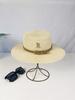 Women's Summer French Retro Straw Hat with Rhinestone 'R'