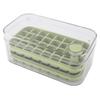 Ice Cubes Tray Easy Release 64 Grids Large Capacity 2 Layer Ice Maker Mould with Lid Bin Scoop for Cocktail Coffee