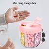 Pill Dispenser with 7 Compartments Anti-Mix Design Easy Access Pill Bottle Organizer Travel BPA-Free Pill Container