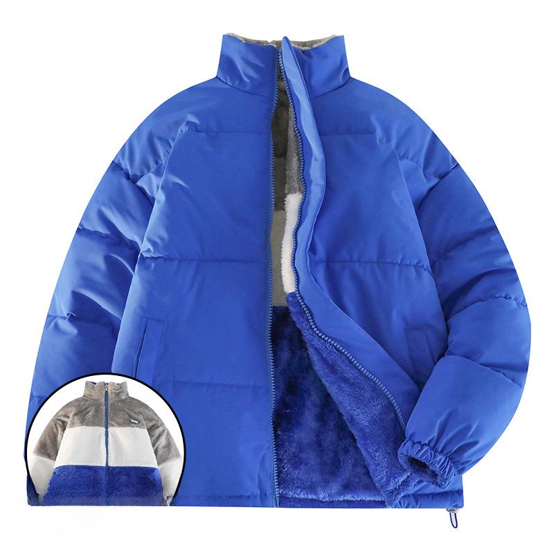 

Утолщенная теплая куртка из овечьей шерсти, модная свободная двусторонняя хлопковая подкладка, мужская одежда M
