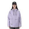 Li Ning Ski Series Half-Zip Loose Hooded Ski Jacket Women Jackets Purple AHXR060-1