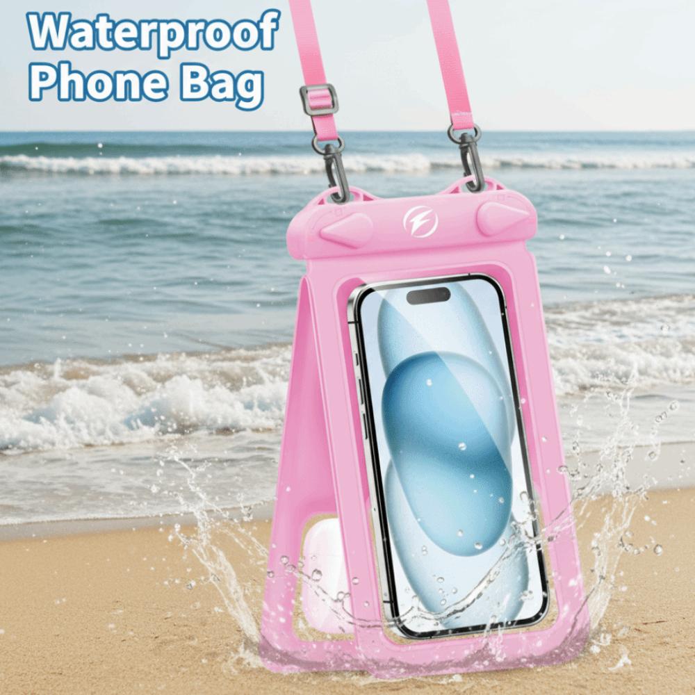 Transparent Mobile Phone Waterproof Bag Double Pocket Waterproof Phone Pouch  Cell Phone