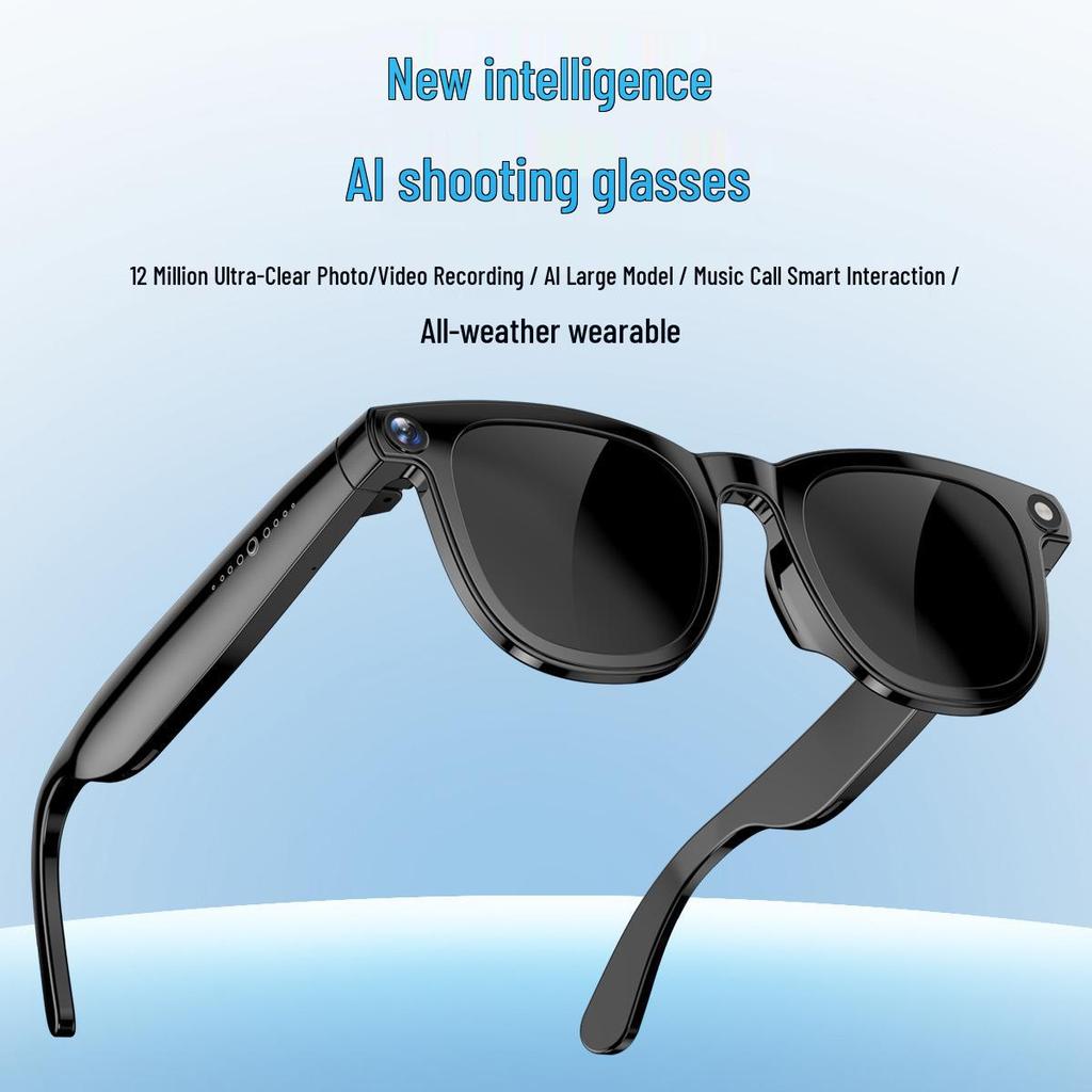 JS02PRO Smarte KI Bluetooth-Brille: 12MP Kamera, Videoaufnahme, Übersetzung, Objekterkennung, Anrufe, Musik.