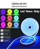 USB Neon RGB Silicone LED Waterproof Graffiti Bluetooth Music Atmosphere Light