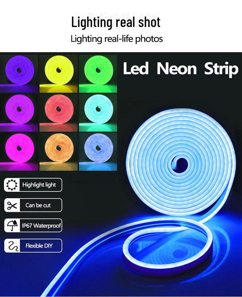 USB Neon RGB Silicone LED Waterproof Graffiti Bluetooth Music Atmosphere Light