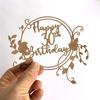 Happy Birthday Die Cut Stencils Birthday Wreath Carbon Steel Cutting Die Scrapbooking Embossing Tool for Card Making