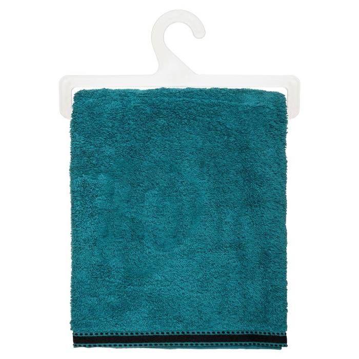 Drap De Bain "Joia" Coton Bleu Canard 100x150cm - Atmosphera Createur D'interieur