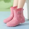Short spring and autumn fashion exquisite women's shoes women's short rain shoes kitchen water shoes non-slip mother women's rubber shoes foot boots