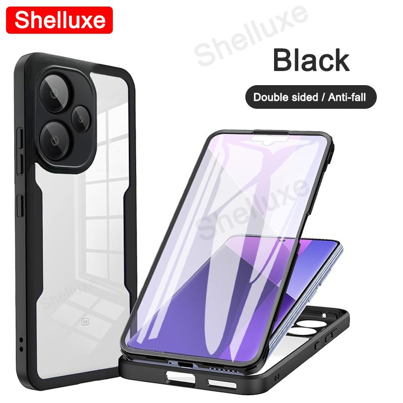 PocoM6 360 Full Body Front+Back Clear Case Shelluxe For Xiaomi POCO M6 M6Pro Pocophone M6 Pro Silicone Double Sided Phone Cover