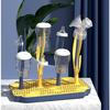 Baby Bottle Storage Box Portable Baby Tableware Storage Box Drain and Dust-proof Drying Rack