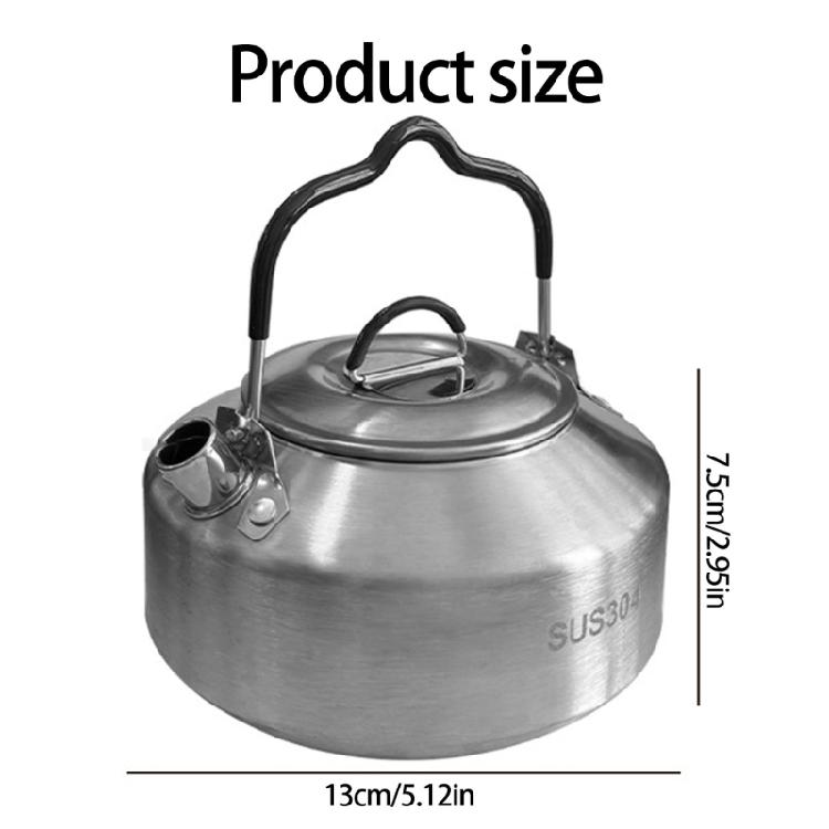 Outdoor Camping Coffee and Teas Kettles Portable Teapot Stainless Steels Camp Teas Coffee Pot Water Boilers for Picnics