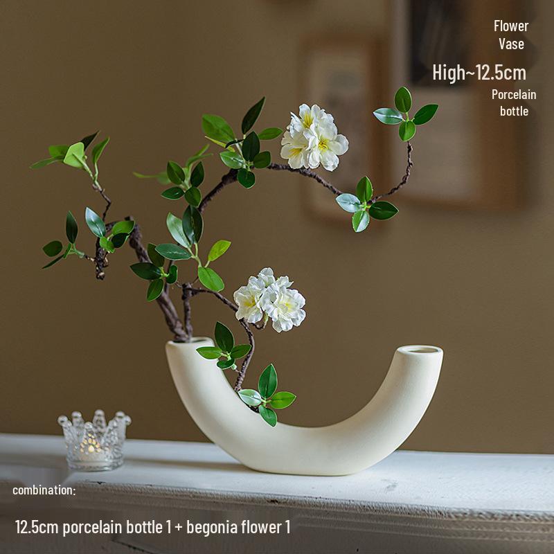 Bionic Begonia: Artificial Luxury Green Plant Dining Table Decoration