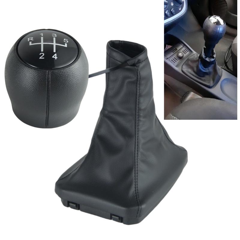 For OPEL CORSA C (01-06) TIGRA B (04-12) COMBO C(01-11) Car Gear Shift Knob Head Leather Gaiter Boot Cover Handbrake Case Collar