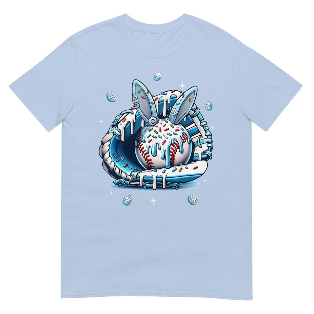Happy Easter Baseball Player Bunny Sports Boys Kids Girls TShirt S