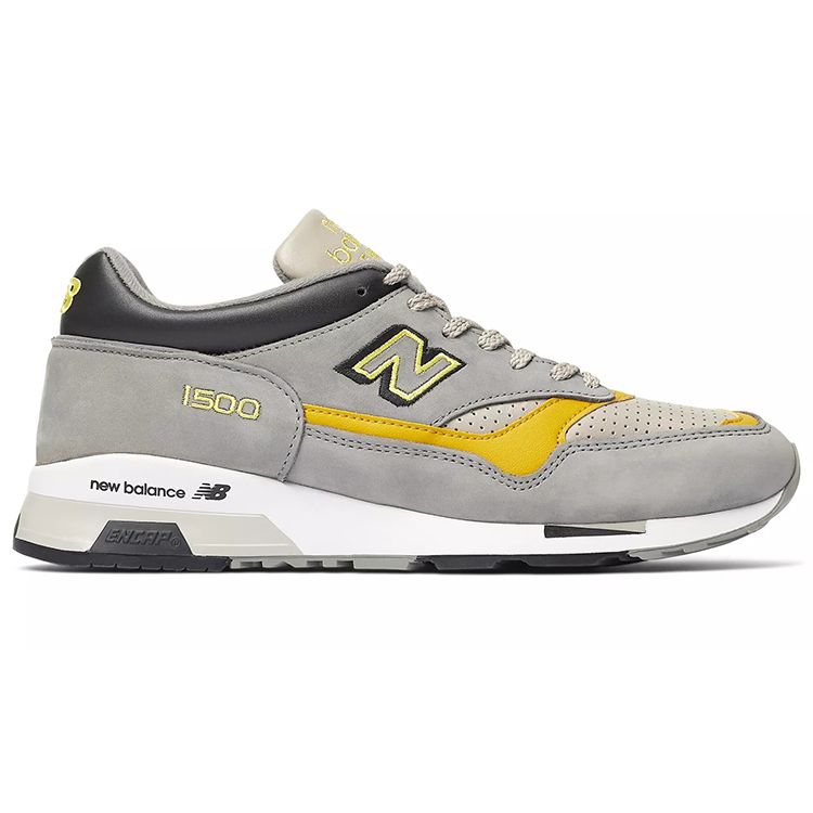 New Balance 1500 Made In England Grey Yellow Men Sneakers Black M1500GGY