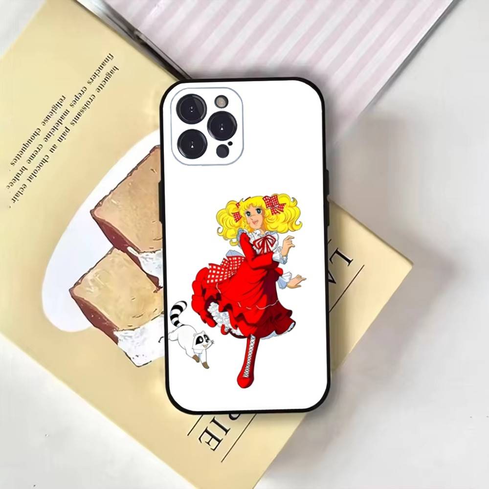 Anime Manga Candy  Phone Case For iPhone17,16,15,14,13,12,11 Plus,Pro Max,Soft Black Cover